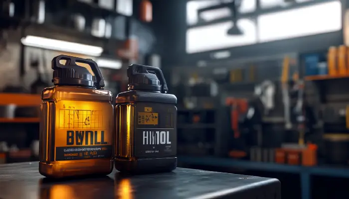 مقایسه بصری بین روغن موتور خودرو سبک و روغن خودرو سنگین