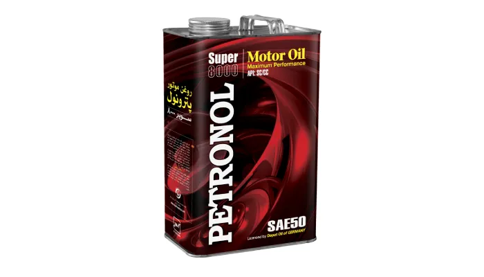 روغن موتور پترونول مدل سوپر 8000 فلزی SAE-50 حجم 4 لیتر
