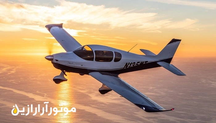 نمای یک هواپیمای در حال پرواز