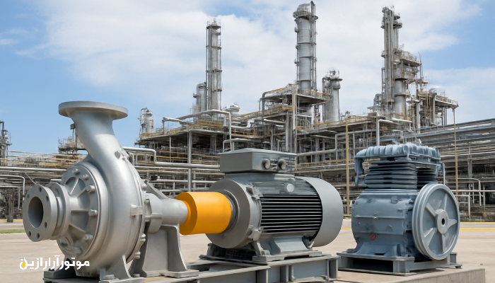 نمایی از تجهیزات پتروشیمی