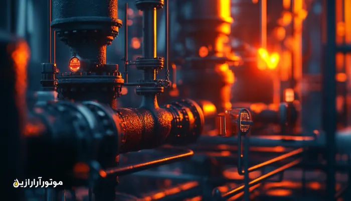 لوله صنعتی تحت دمای بالا، با لایه‌ای از روانکار دمای بالا که از فرسایش و آسیب‌های ناشی از حرارت شدید جلوگیری می‌کند.