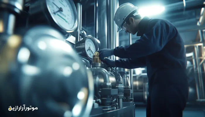 روغنریزی در کمپرسور صنعتی توسط تکنسین نیروگاه