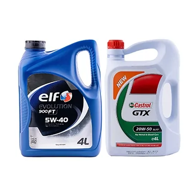 روغن موتورهای ELF 5W-40 و Castrol GTX 20W-50 مناسب برای خودروهای بنزینی و دیزلی