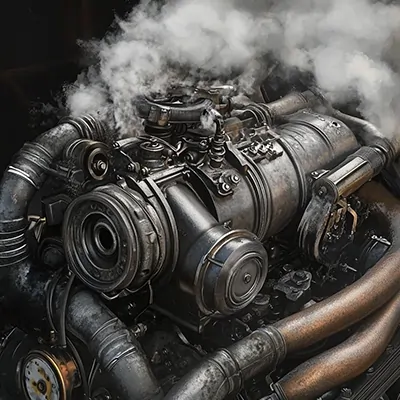 موتور خودرو با بخار و گرمای بیش از حد؛ نشانه استفاده از روغن بی‌کیفیت یا تمام‌شدن روغن موتور