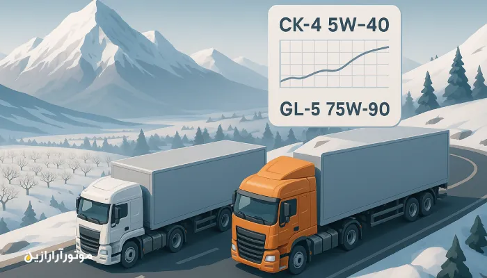 روغن موتور در بوانات برای ناوگان بینشهری کوهستانی | دیزل CK-4 و روغن دنده 75W-90