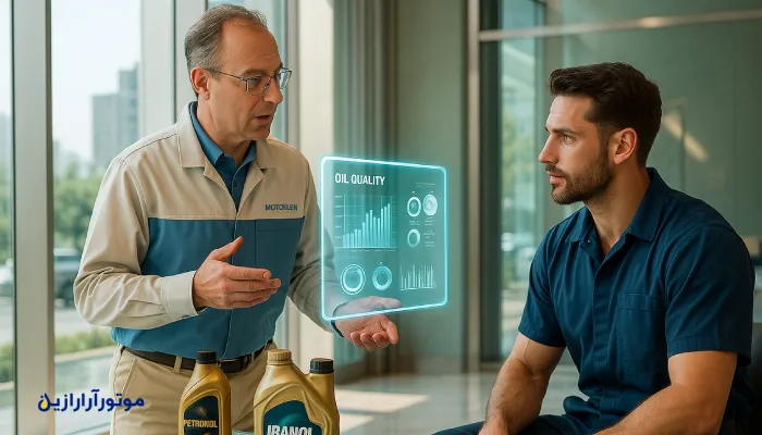 مشاوره تخصصی روغن موتور در مرکز خدمات خودرو تهران با طراحی لوکس و برند موتورازین – مناسب تعویضروغنیها و فروشگاهها
