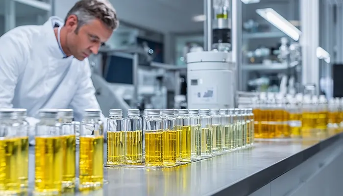 آزمایشگاه کنترل کیفیت روغن موتور و روانکار صنعتی موتورازین برای تضمین طول عمر موتور خودرو