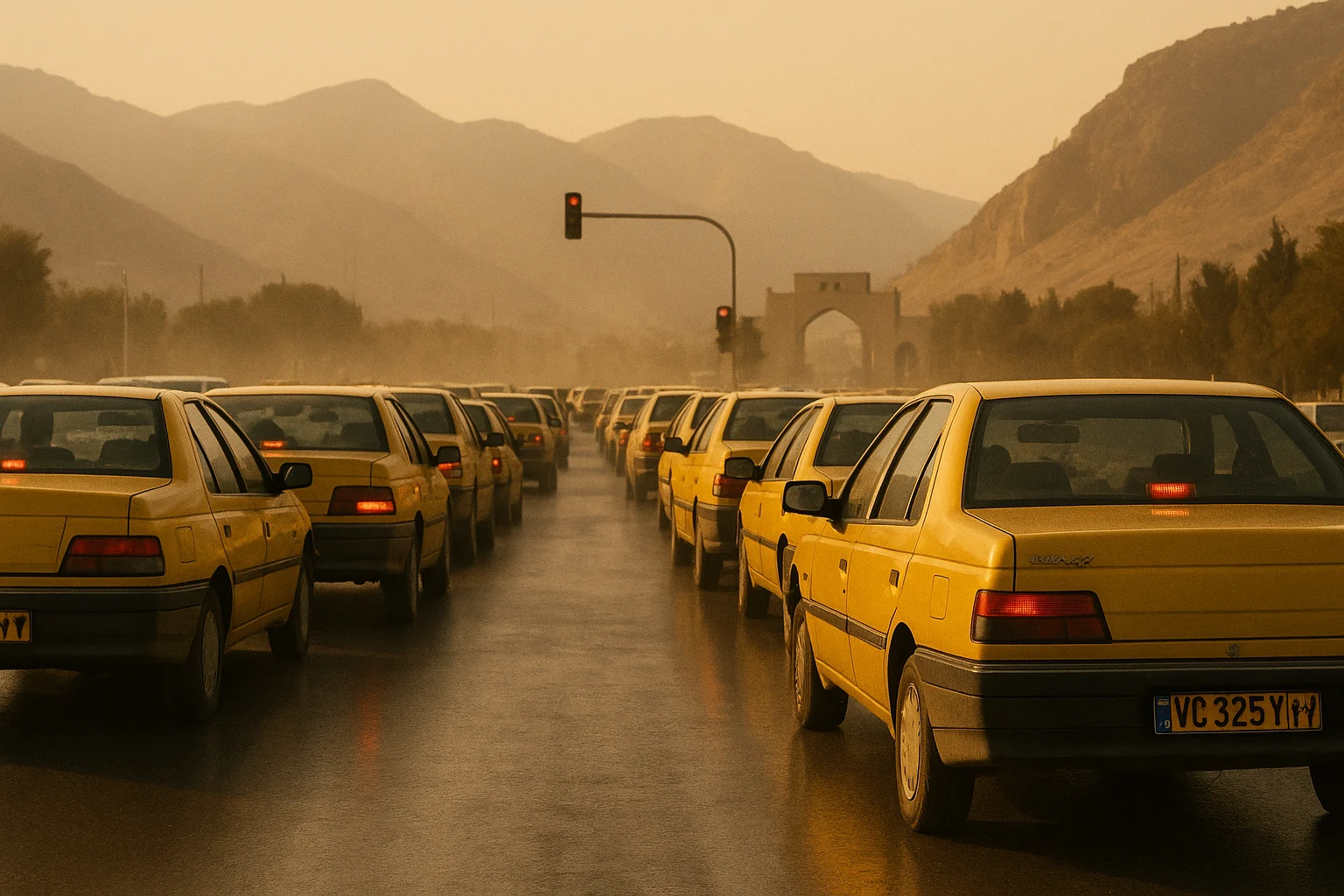 ترافیک سنگین تاکسی‌ها زیر غبار عصرگاهی؛ نیاز به روغن موتور در شیراز با مقاومت حرارتی و پایداری اکسیداسیون بالا.