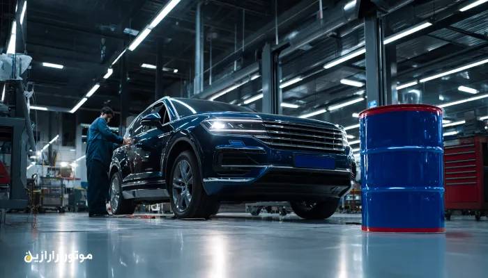 تصویر لوکس از استارت خودرو در جاده کوهستانی ایذه با روغن موتور مطمئن برای استارت سرد. موتورازین