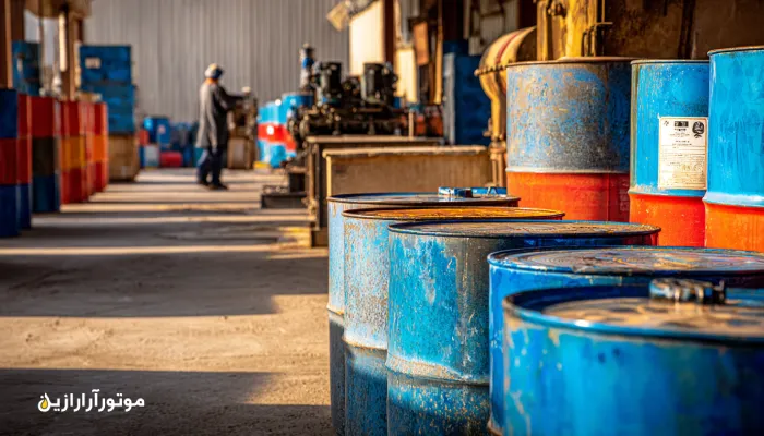 روغن صنعتی رامشیر برای تأسیسات نفتی با تحویل سریع. موتورازین