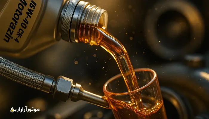 تعویض روغن موتور در بستک با گرید 15W-40 CK-4 برای مسیرهای پرشیب جنوب؛ موتور آرا رازین