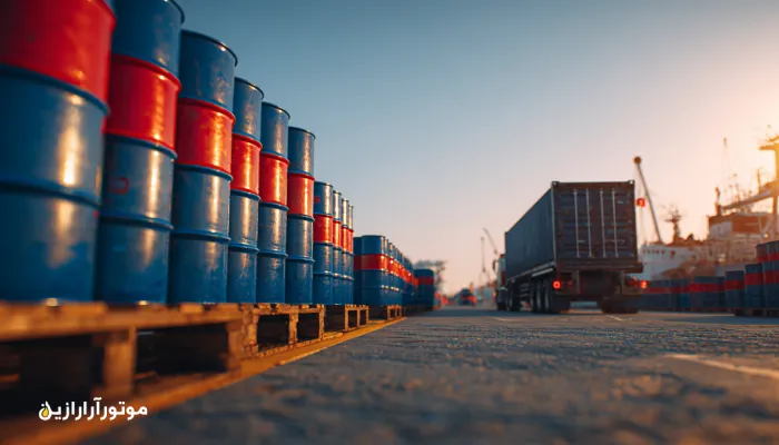 روغن صنعتی خرمشهر برای جرثقیل و وینچ اسکله. موتورازین