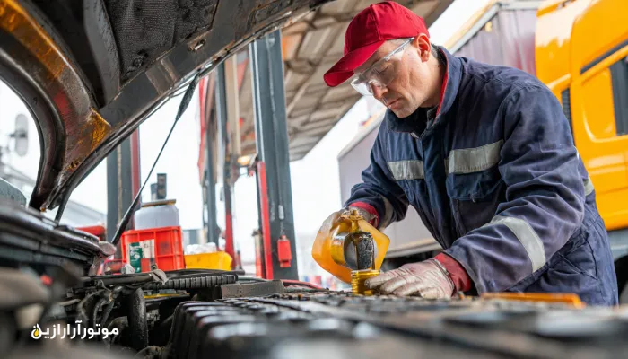 تعویض روغن CK-4 با کنترل دوده و آنالیز دوره‌ای در بندرماهشهر