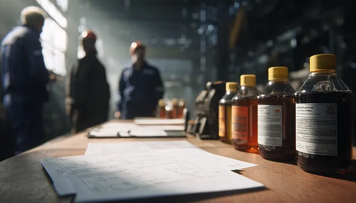 نمونه‌برداری از روغن صنعتی در ساری برای کنترل کیفیت و تحلیل آزمایشگاهی