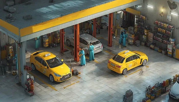 تعمیرگاه خودرو و تعویض روغن تاکسی‌های زرد در یزد | خرید روغن موتور یزد