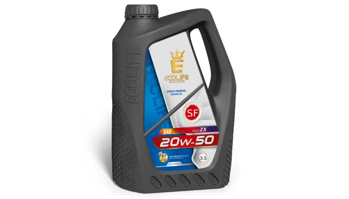 روغن موتور اکولایف 20W50 SF سه و نیم لیتری برای خودروهای کاربراتوری