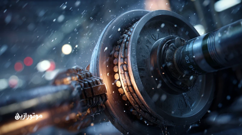 تصویر سرویس گریس یاتاقان بوژی قطار با مقایسه گریس EP و Complex؛ نمایش بلبرینگ، آلودگی آبباران و گردوغبار برای انتخاب گریس مناسب راهآهن.