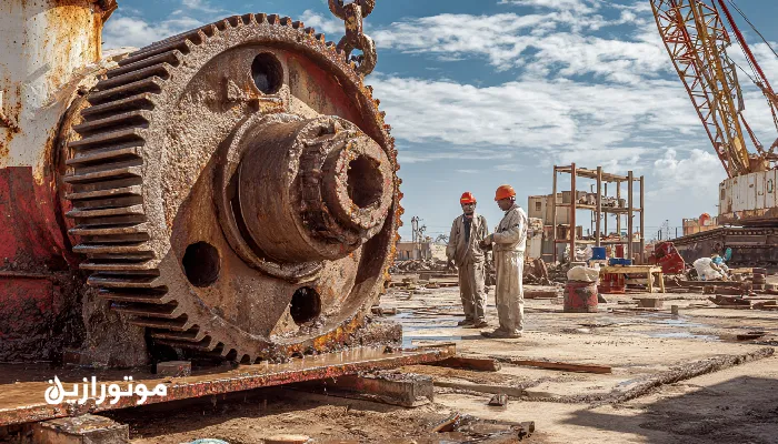 ماشینآلات عمرانی چابهار با روانکاری دنده صنعتی مقاوم در گرما و رطوبت