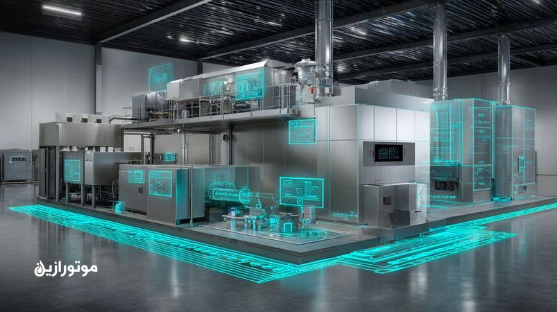 کمپرسور تماسی روغنتزریقی در خط بستهبندی غذایی با فیلتراسیون چندمرحلهای و نمایش کلاسهای ISO 8573-1 برای ذرات، آب و روغن