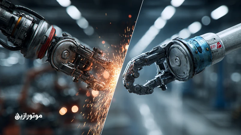 مقایسه گریس EP و پلییوریا برای بازوی رباتیک در خطوط جوش نقطهای و کابین رنگ خودروسازی، با تأکید بر تحمل فشار و پایداری حرارتی