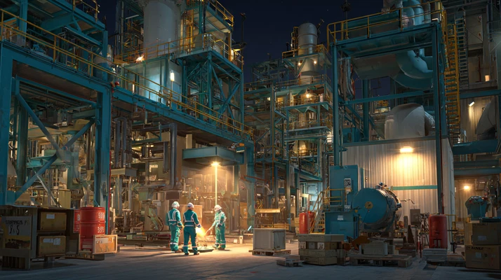 تصویر Shutdown صنعتی با تیم PM، کیتینگ کامل روغن و گریس، تجهیزات ایمنی و فلشینگ مدار؛ نمونهای از برنامهریزی شاتدان و Turnaround نگهداری تمیز و بدون نشتی.