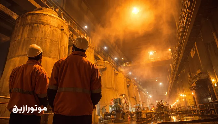 توربین بخار نیروگاه نکا در حال کار با روغن صنعتی مقاوم حرارت