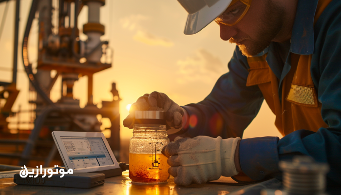 میز آزمایشگاه روغن با FTIR، تیتراتور Karl Fischer و حمام ویسکوزیته برای نمونههای SRU/ریفرمر