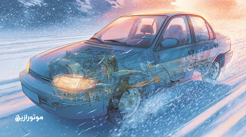 تصویر استارت سرد خودرو در شمالغرب ایران با روغن 5W30؛ تاکید بر عملکرد در دمای زیر صفر و حفاظت لحظه روشنشدن