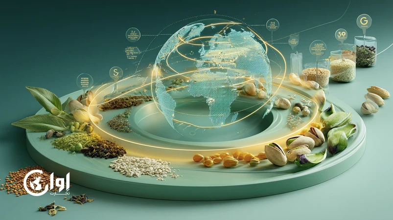 روندهای جهانی صادرات غذا ۲۰۲۵ با تمرکز بر سلامت و پایداری؛ اتصال ایران به بازارهای اروپا، GCC و شرق آسیا با نمادهای بسته‌بندی پایدار و ردیابی.