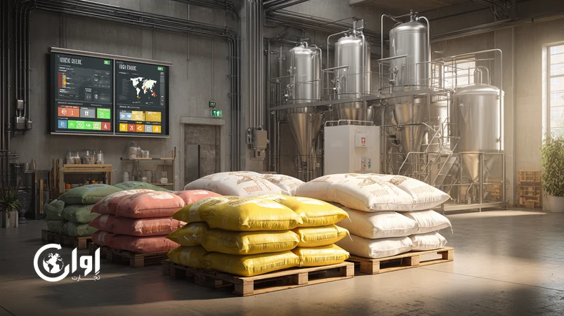 تصویر صنعتی از کنجاله سویا، کلزا، کنجد و آفتابگردان بسته‌بندی‌شده برای صادرات خوراک دام با تاکید بر Feed Safety و Traceability_اوان تجارت