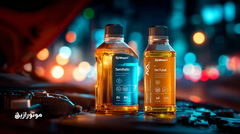 مقایسه بصری روغن موتور Full Synthetic و Semi-Synthetic برای خودروی شخصی در ایران با تاکید بر هزینه سالانه، فاصله سرویس و محافظت موتور