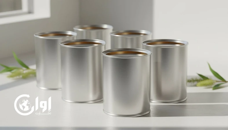 تصویر قوطی های کنسروی شربت بیدمشک برای صادرات عمده B2B با تاکید بر کیفیت، بسته بندی و کنترل رایحه