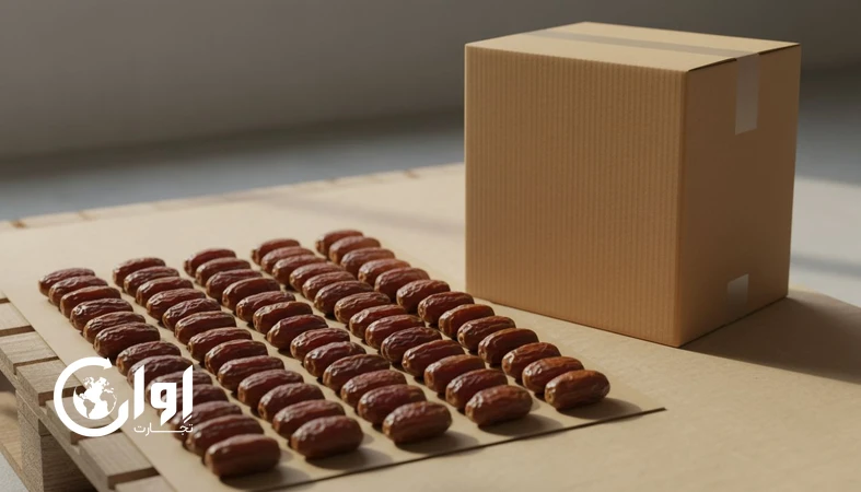 خرمای سایر فارس با بسته‌بندی کارتن مقوایی استاندارد صادراتی، مناسب تامین عمده و لیبلینگ