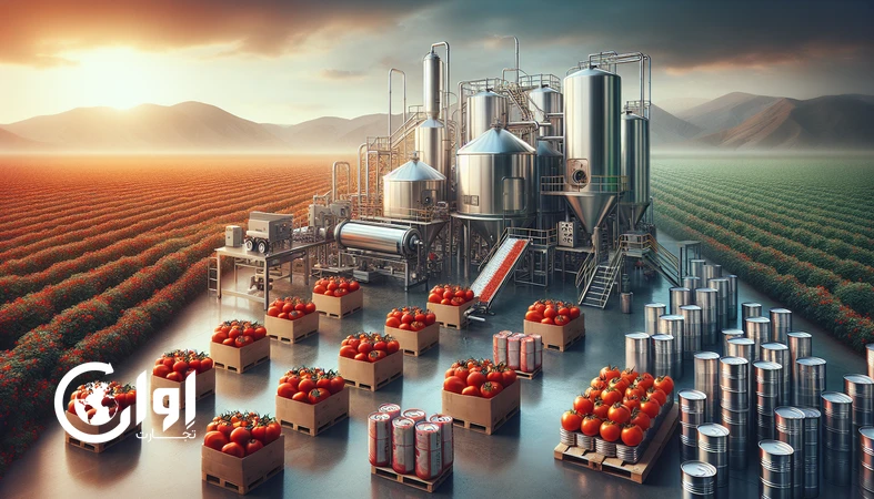 زنجیره ارزش گوجه‌فرنگی و رب آسپتیک فارس از مزرعه تا خط تبخیر و بسته‌بندی درام برای صادرات_اوان تجارت