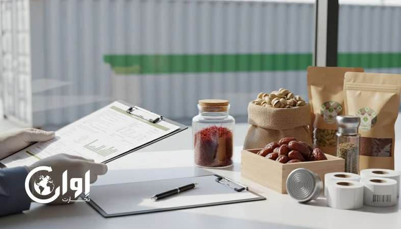 میز کنترل کیفیت صادرات با گواهی بهداشت، گواهی قرنطینه و گزارش COA برای ارسال محصولات کشاورزی و غذایی ایران به هند، چین و اندونزی