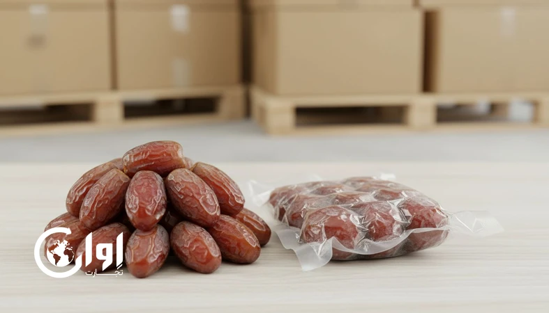 خرمای ربی هرمزگان با بسته‌بندی پاکت و وکیوم مناسب صادرات و Private Label