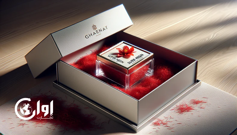 بسته‌بندی پریمیوم و کادویی زعفران سوپر نگین قائنات برای بازارهای صادراتی لوکس