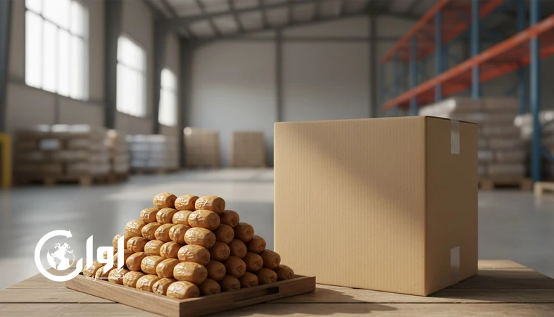 خرمای زاهدی بوشهر با کارتن مقوایی صادراتی؛ بسته‌بندی استاندارد برای تامین عمده و صادرات B2B_اوان تجارت