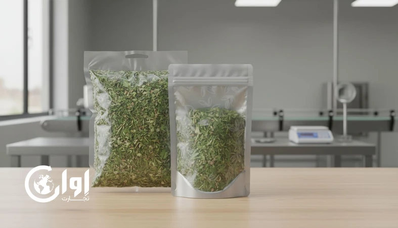 سبزی خشک آش در بسته بندی پاکت چندلایه و وکیوم مناسب خرید عمده و صادرات