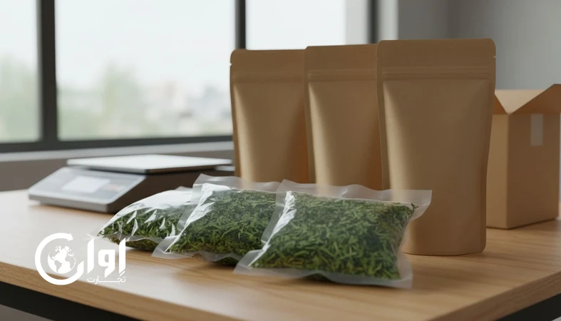گشنیز خشک بسته‌بندی پاکت و وکیوم مناسب صادرات و فروش عمده B2B_اوان تجارت