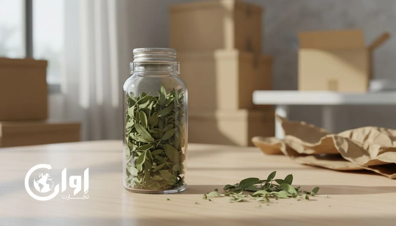 مریم‌گلی خشک بسته‌بندی شیشه بطری